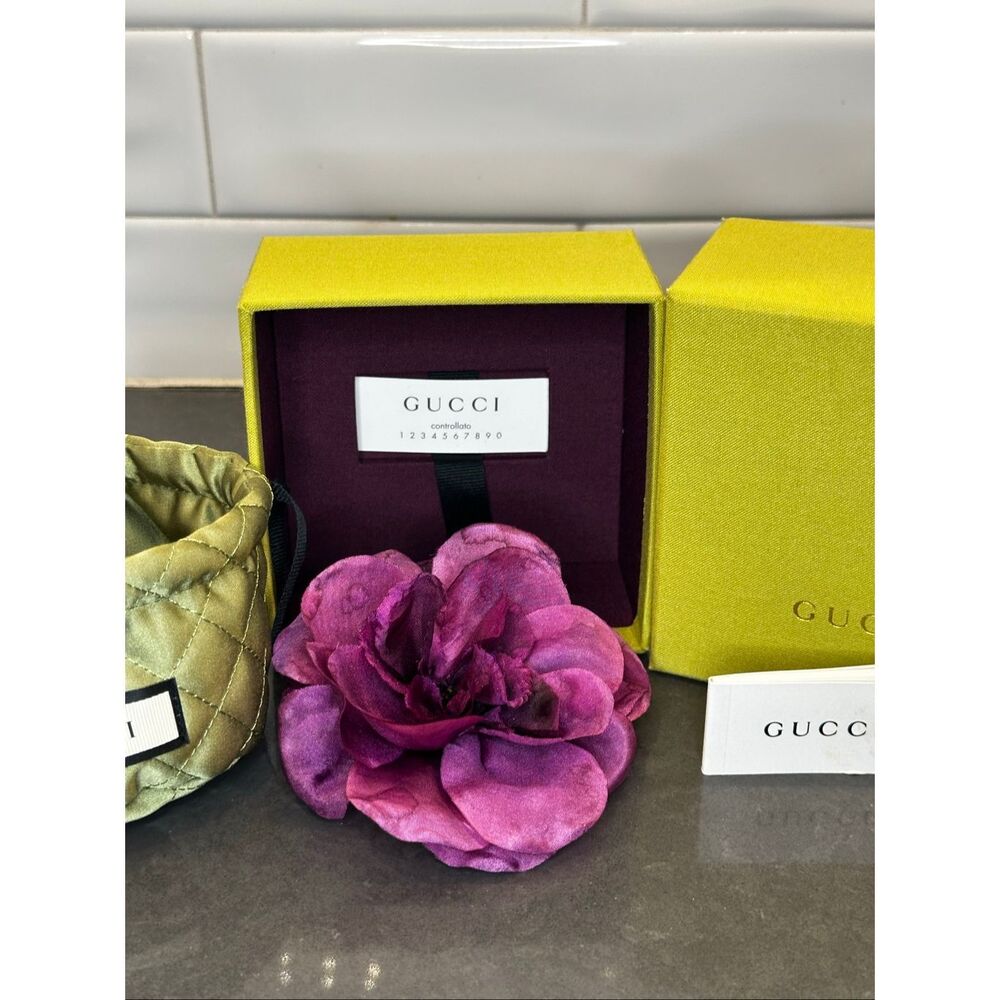 GUCCI Silk Flower Brooch - Picture 7 of 13